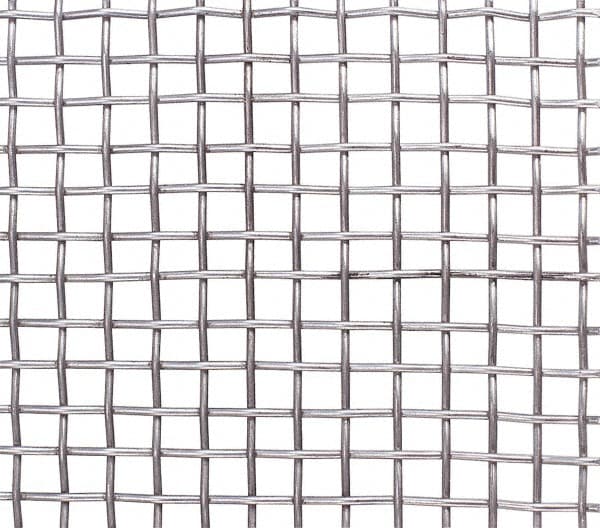 Wire Cloth: 6 Wire Gauge, 0.192" Wire Dia, Stainless Steel