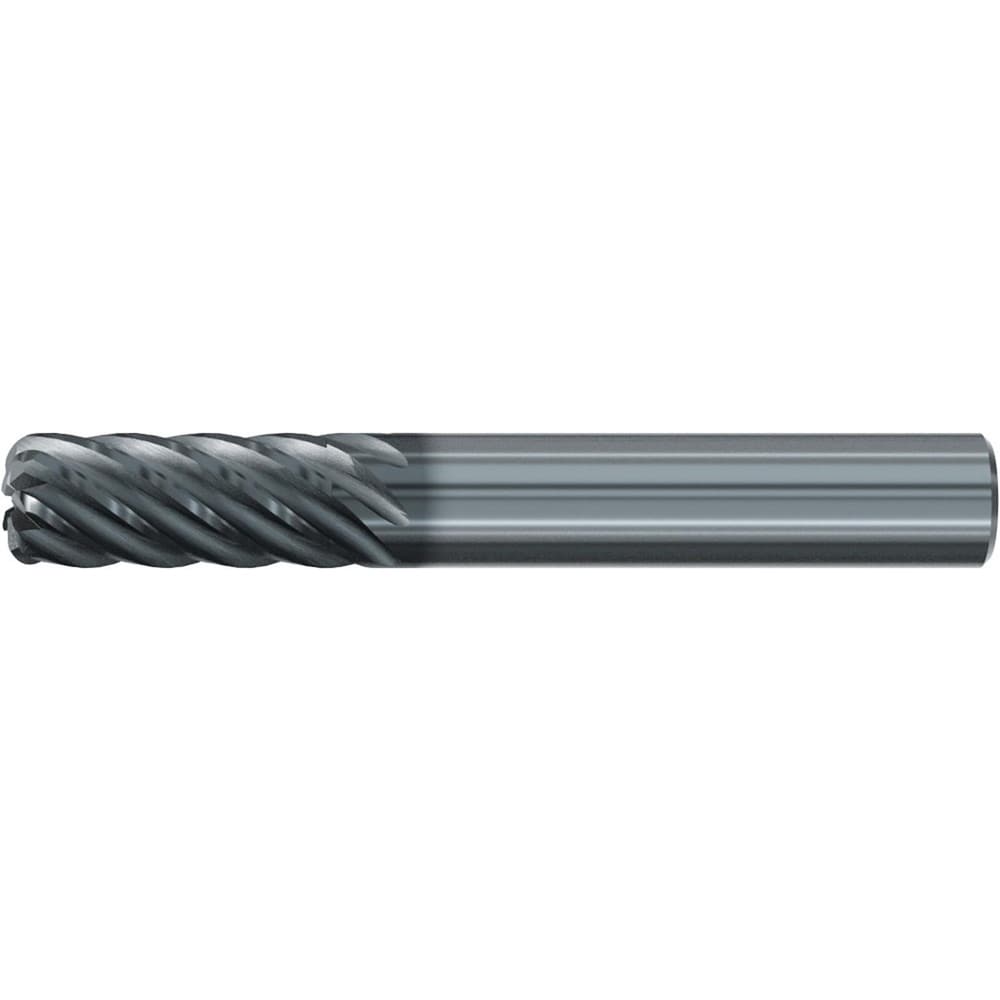 Roughing & Finishing End Mills; Mill Diameter (Fractional Inch): 1/4; Flute Type: Spiral; Number Of Flutes: 7; End Mill Material: Solid Carbide; Length of Cut (Inch): 3/4; Coating/Finish: AlCr