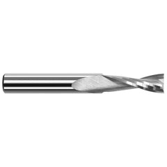 Square End Mill: 1/16" Dia, 5/16" LOC, 2 Flute, Solid Carbide