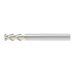 Corner Radius End Mill: 3.00 mm Dia, 8.00 mm LOC, 0.50 mm Radius, 2 Flute, Solid Carbide