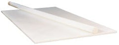 Plastic Rod: ETFE, 2' Long, 1" Dia, Natural