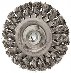 Wheel Brush: 3" Wheel Dia, 0.0140" Wire Dia,  Knotted Standard Twist