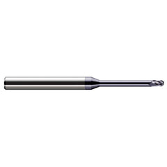 Ball End Mill: 3/64" Dia, 0.0710" LOC, 4 Flute, Solid Carbide