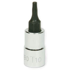 Hand Hex & Torx Bit Sockets; Socket Type: Torx Bit; Drive Size (Fractional Inch): 1/4; Torx Size: T10