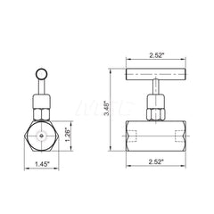 Air Flow Control Valve: Needle Valve Manifold, NPTF, 4mm Tube OD, 10000 Max psi