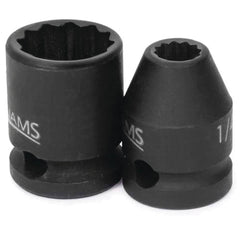 Impact Socket: 3/8" Drive, 15/16" Socket, Square Drive