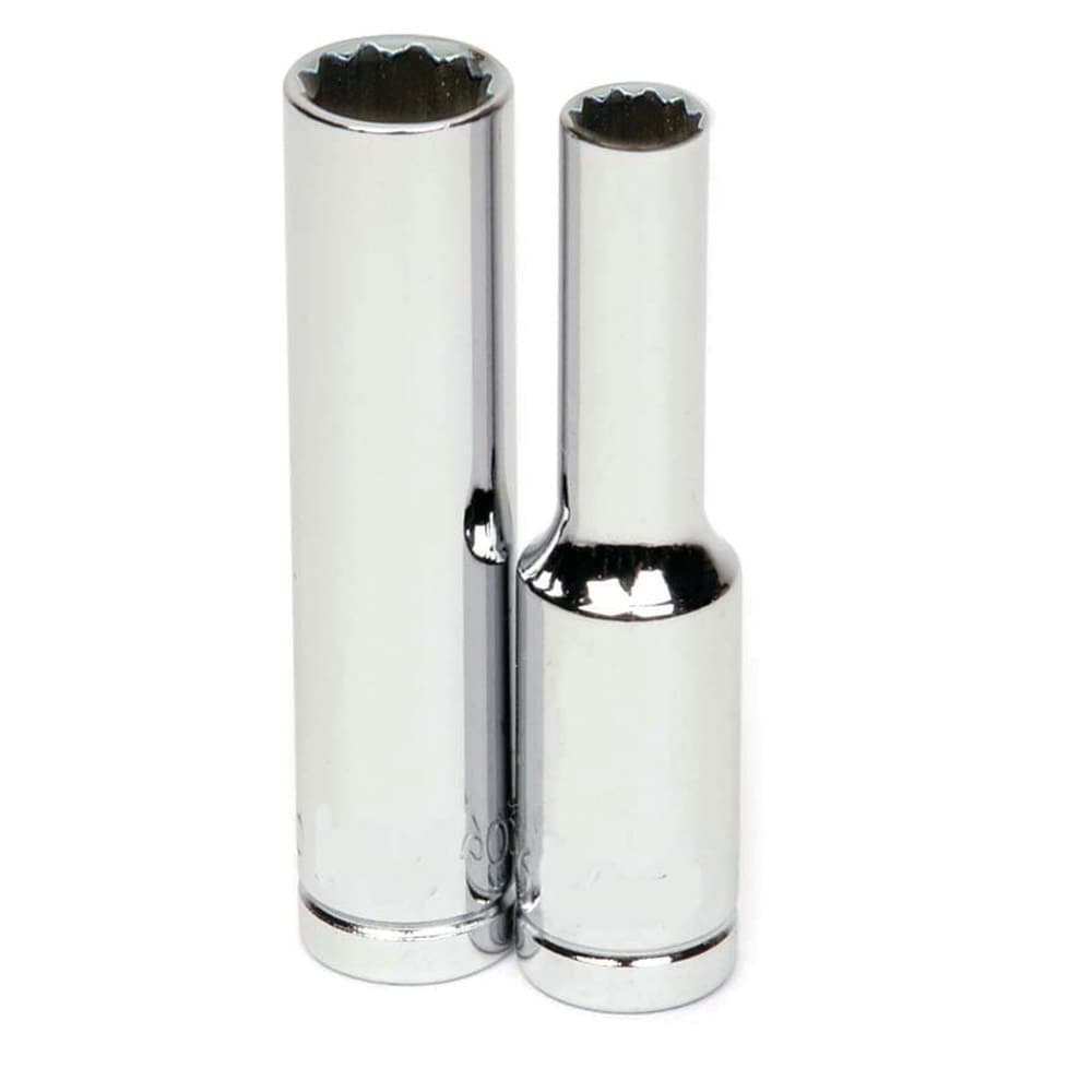 Deep Socket  Hand Socket: 1/4" Drive, 11.00 mm Socket, 12-Point