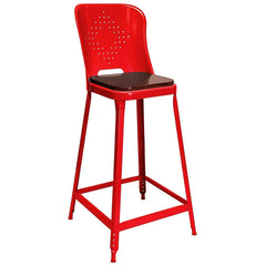 Stationary Stools; Seat Depth: 13 in; Seat Width: 13 in; Product Type: Stool with Back; Base Type: Fixed; Minimum Seat Height: 24 in; Maximum Seat Height: 24 in; Overall Width: 13 in; Overall Depth: 13 in