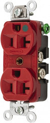 Straight Blade Duplex Receptacle: NEMA 5-20R, 20 Amps, Self-Grounding