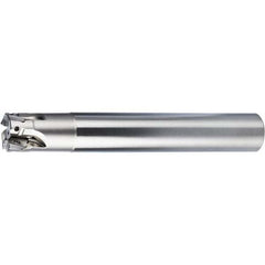 Indexable Square-Shoulder End Mill: PSE11R100FA100-3L, 1" Cut Dia, 2.756" Max Depth of Cut, 1" Dia Weldon Flat Shank