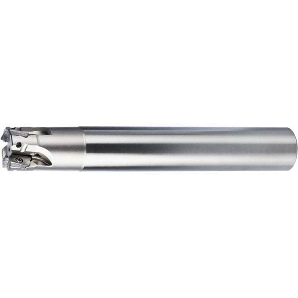 Indexable Square-Shoulder End Mill: PSE15R150FA125-3L, 1-1/2" Cut Dia, 2.1" Max Depth of Cut, 1-1/4" Dia Weldon Flat Shank