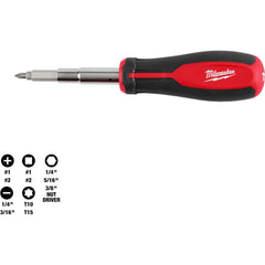 Bit Screwdrivers; Type: Combination; Tip Type: Slotted, Torx, Phillips, Square; Drive Size (TXT): 1/4 in, 3/8 in, 5/16 in; Shaft Length: 3.2500