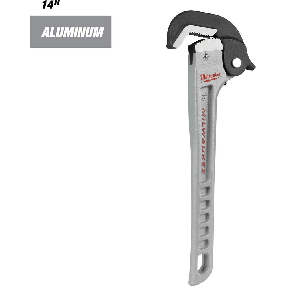 Pipe Wrenches; Wrench Type: Pipe Wrench; Minimum Pipe Capacity (Inch): 3/8; Maximum Pipe Capacity (Inch): 2; Overall Length (mm): 341.88; Material: Aluminum; Jaw Texture: Smooth; Finish: Aluminum