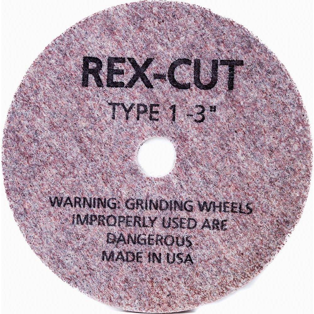 Deburring Wheel: 3" Dia, 1/8" Face Width, 3/8" Hole, Aluminum Oxide