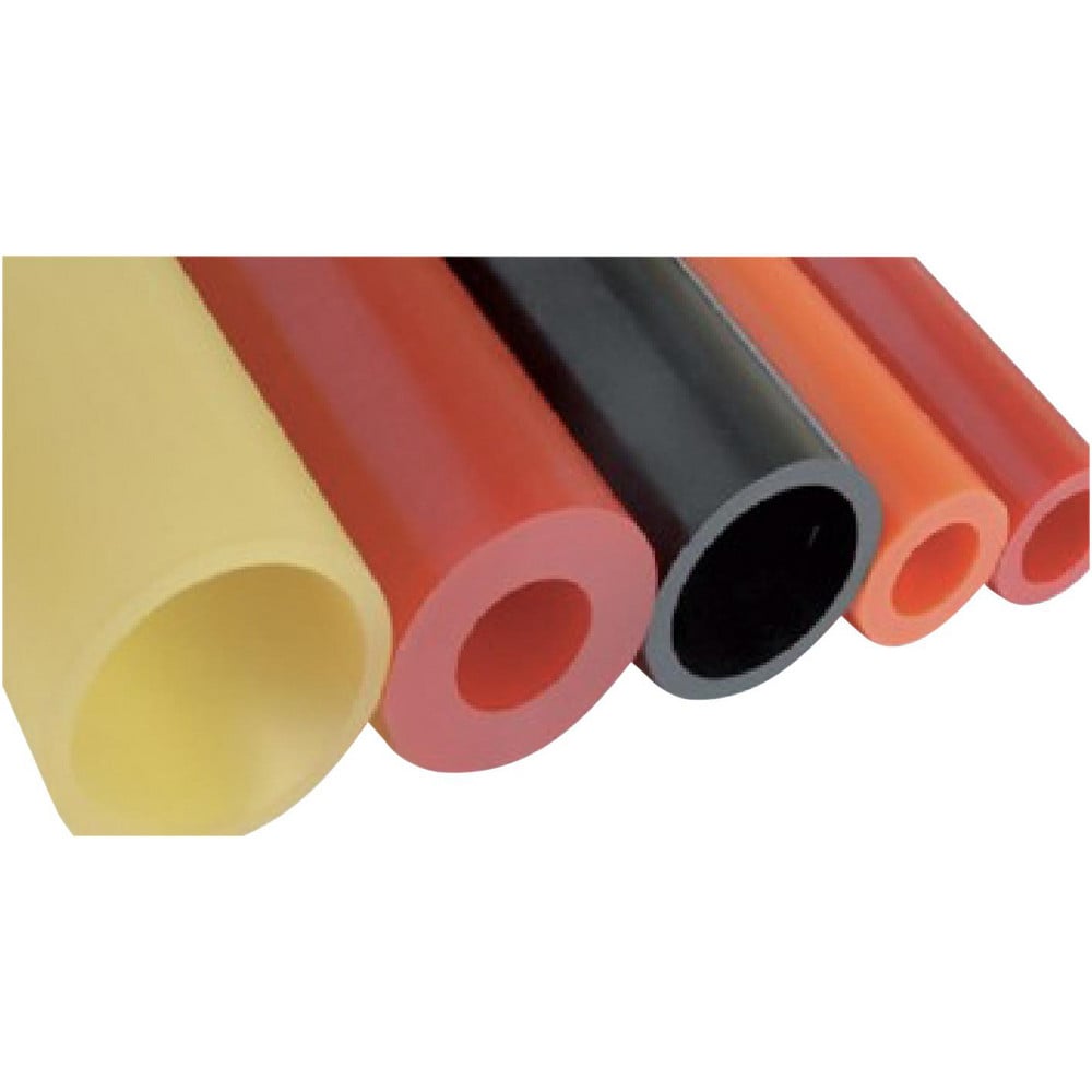 Plastic Round Tube: 3/4" ID, 1-1/2" OD, 3' OAL, Polyurethane