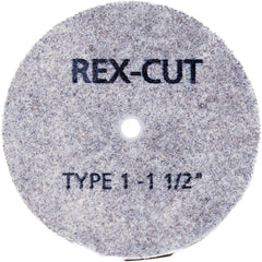 Deburring Wheel: 1-1/2" Dia, 1/8" Face Width, 1/4" Hole, Aluminum Oxide