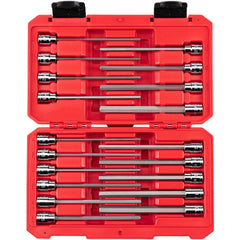 Hex & Torx Bit Socket Sets; Set Type: Hex Bit; Type: Long Bit Socket Set; Drive Size: 3/8 in; Minimum Set Hex Size (Inch): 1/8