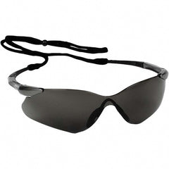 Safety Glasses: Scratch-Resistant, Polycarbonate, Smoke Lenses, Frameless