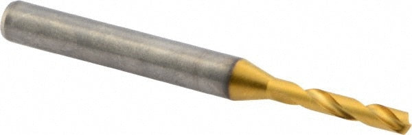 Screw Machine Length Drill Bit: Size #30, 140 deg Point, Solid Carbide