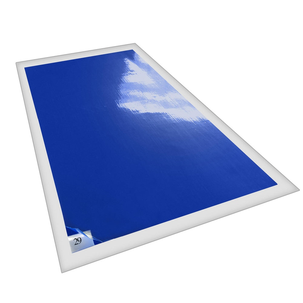 Clean Room Matting: Reusable Tacky Mat Frame, PVC Mat Frame, High-Impact Polystrene Surface Material, 37" Wide, 37" Long