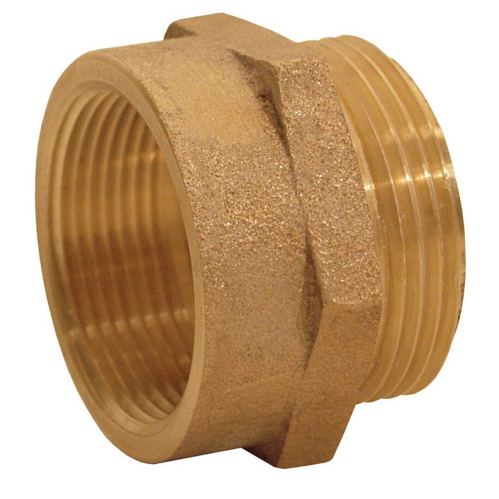 Brass & Chrome Pipe Fittings; Fitting Type: Female x Male Hex Nipple; Fitting Size: 1 x 1; End Connections: FNST x MNPT; Material Grade: 360; Connection Type: Threaded; Pressure Rating (psi): 175; Fitting Shape: Straight; Thread Standard: NPT, NST