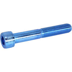 Hex Socket Cap Screw: M5x0.8 Thread, 60.00 mm Length Under Head, 12.9 Alloy Steel, Zinc-Blue Trivalent Chromate Finish