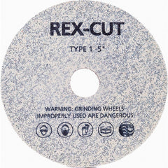 Deburring Wheel: 5" Dia, 1/8" Face Width, 3/8" Hole, Aluminum Oxide