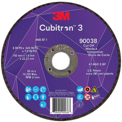 Cutoff Wheel: Type 1, 6" Dia, Ceramic