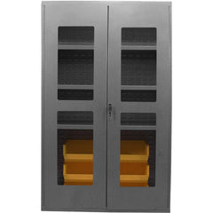 Steel Storage & Visible Cabinet: 48" Wide, 78" High