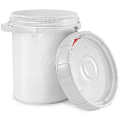 Buckets & Pails; Capacity: 5.00 gal; Bucket Material: High-Density Polyethylene; Lid Type: Screw-on; Style: Pail; Color: White