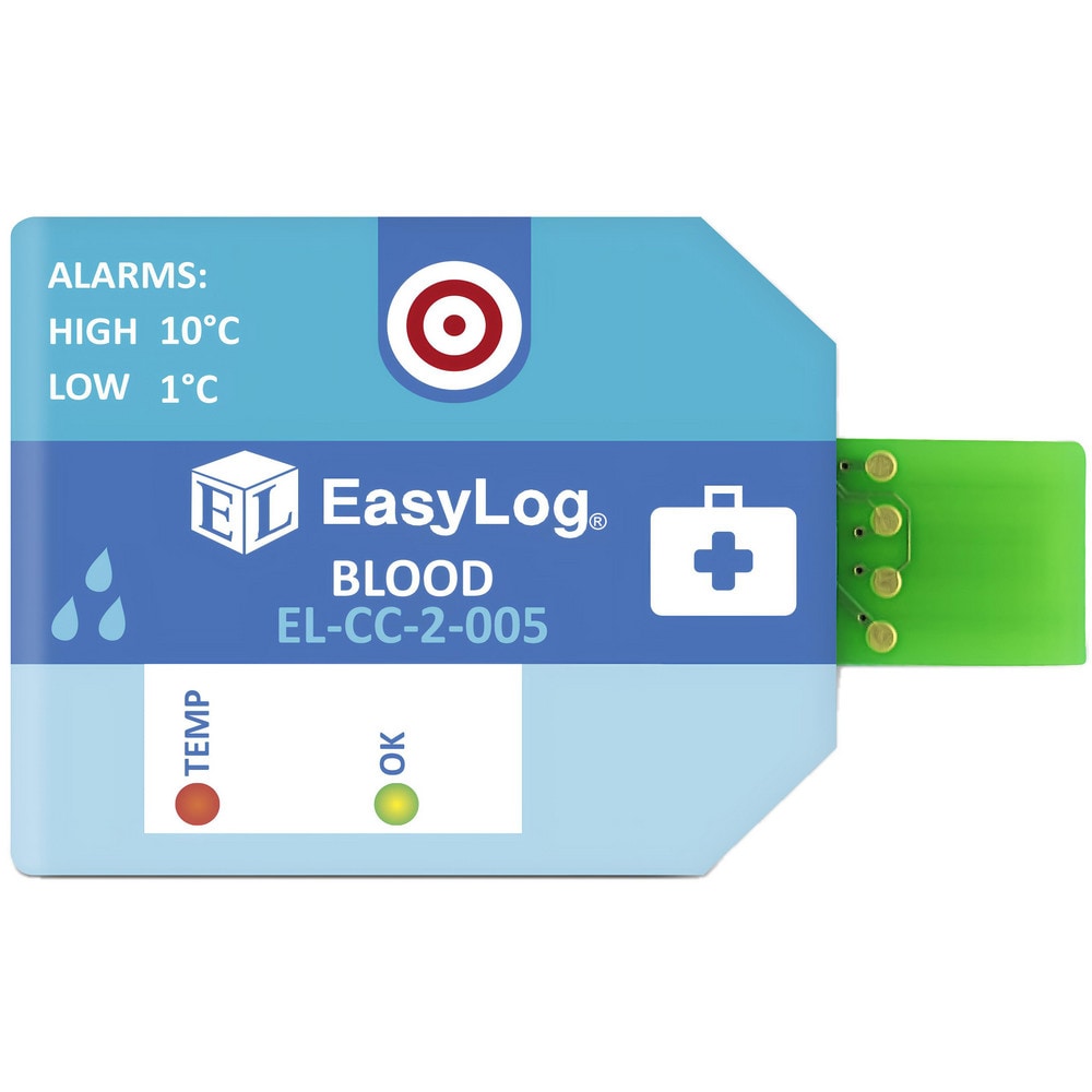 +/-.3 -30-70C 2% 10/PK BLOOD TEMP/HUMIDITY LOG