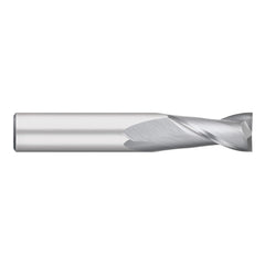 Square End Mill: 1" Dia, 1-1/2" LOC, 2 Flute, Solid Carbide