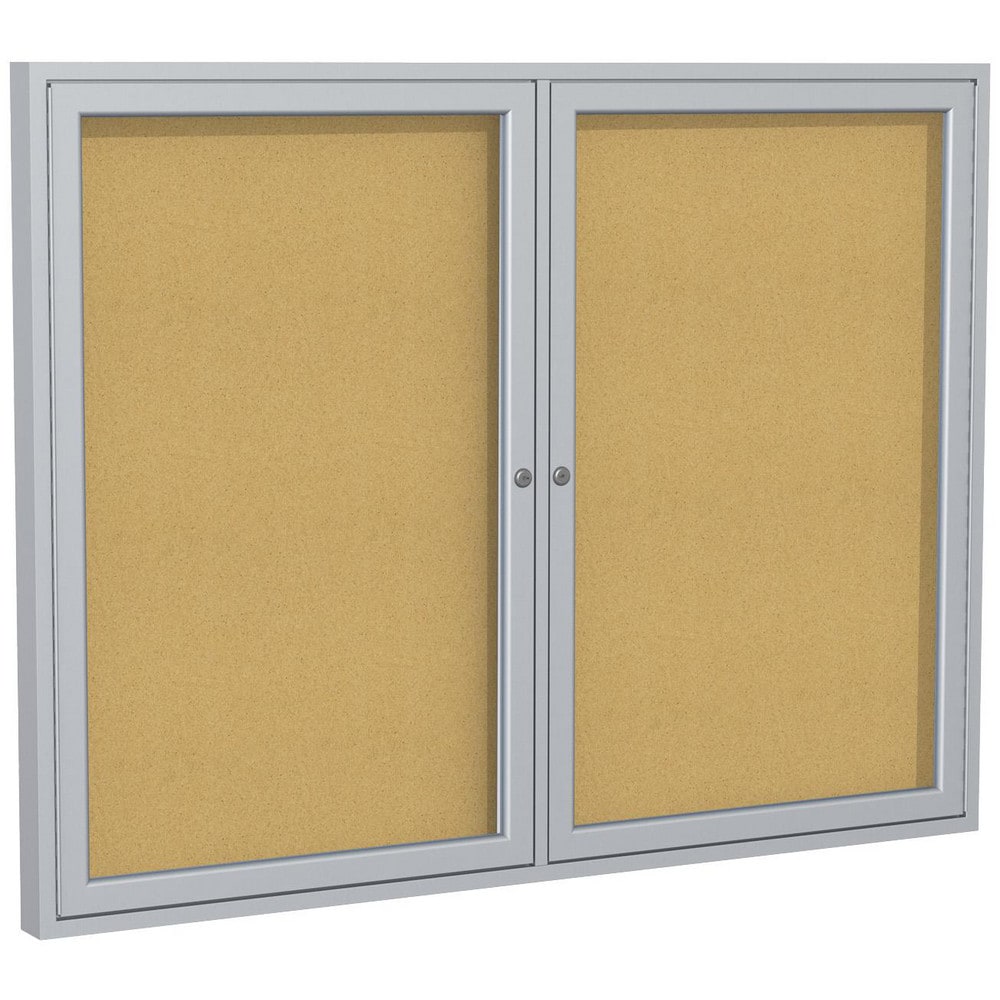 Cork Bulletin Boards; Bulletin Board Type: Enclosed Cork Bulletin Board; Board Color: Natural; Board Material: Cork; Width (Inch): 60; Height (Inch): 48; Frame Material: Aluminum; Frame Color: Silver