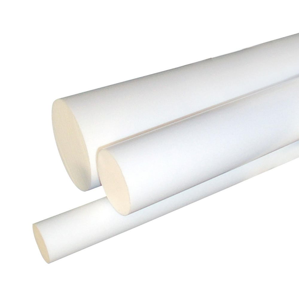 Plastic Rod: 72" Long, 1.75" Dia, Natural Color, Opaque, 5000 psi Tensile Strength