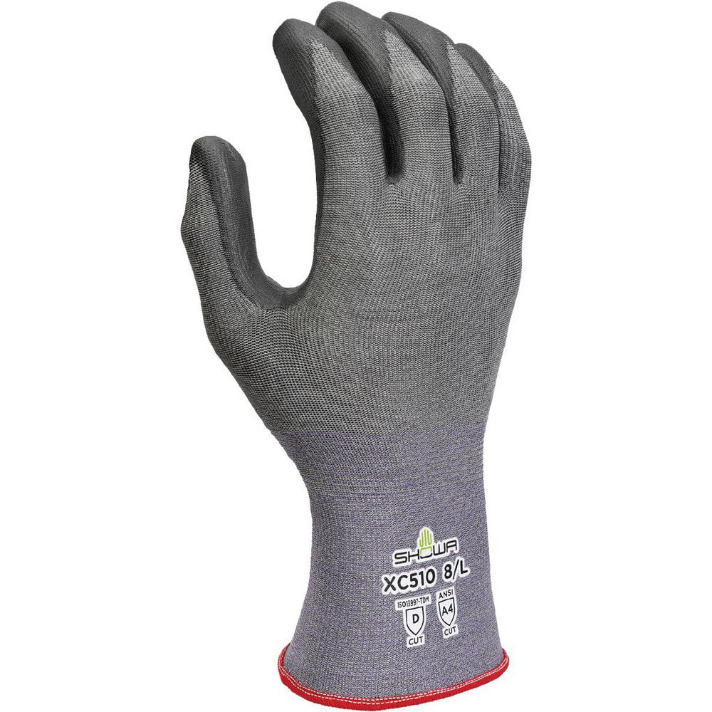 Cut & Abrasion-Resistant Gloves: SHOWA XC510, Size 2X-Large, ANSI Cut A4, ANSI Puncture 0, Polyurethane, HPPE