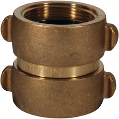 Brass & Chrome Pipe Fittings; Fitting Type: Double Female Swivel; Fitting Size: 1-1/2 x 1-1/2; End Connections: FNST; Material Grade: 360; Connection Type: Threaded; Pressure Rating (psi): 175; Fitting Shape: Straight; Thread Standard: NST