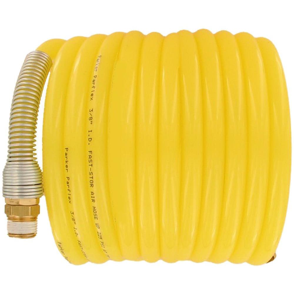 Air & Multi-Purpose Hose; Hose Type: Jackhammer Hose, Multipurpose Air Hose, Sledgehammer Hose; Length Ft. (Feet): 12; Type: Coiled Hose; Color: Yellow; Material: Nylon