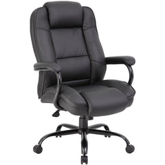 Task Chair:  PU Leather,  Adjustable Height,  Black