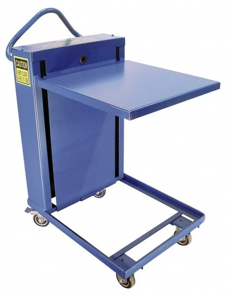 Mobile Air Lift Table: 1,120 lb Capacity, 15" Lift Height, 24 x 24" Platform