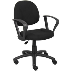 Task Chair:  Tweed,  Adjustable Height,  Black