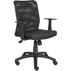 Task Chair:  Mesh & Fabric,  Adjustable Height,  Black