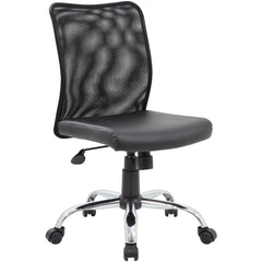 Task Chair:  Vinyl,  Adjustable Height,  Black