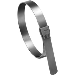 Band Clamp: Preformed, 8" Max Dia, 3/4" Wide, 0.0300" Thick, 201  Stainless Steel