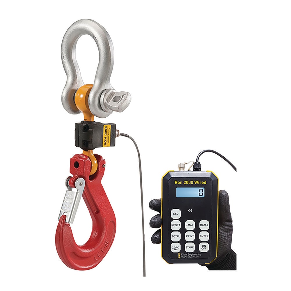 Crane Scales & Hanging Scales; Type: Hook Type Wired Crane Scale; Capacity (Lb.): 3200.00; Capacity (kg): 1451.4956; Display Type: 6 Digit LCD; Scale Type: Crane Scale