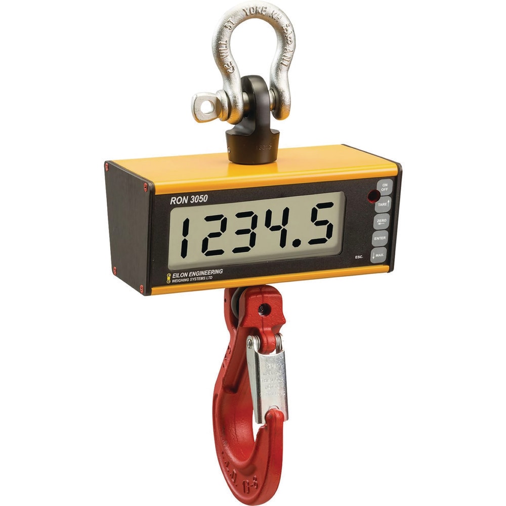 Crane Scales & Hanging Scales; Type: Crane Scale w/2" Display; Capacity (Lb.): 10000.00; Capacity (kg): 4535.9237; Display Type: 6 Digit LCD, 5 Digit LCD; Scale Type: Crane Scale