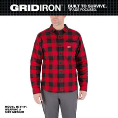 Work Shirt: General Purpose, Long Sleeve, X-Large, Cotton, Red, 3 Pocket