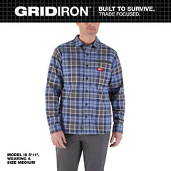 Work Shirt: General Purpose, Long Sleeve, Small, Cotton, Blue, 3 Pocket