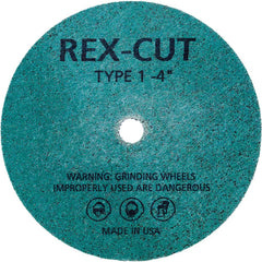 Deburring Wheel: 3" Dia, 1/8" Face Width, 3/8" Hole, Aluminum Oxide