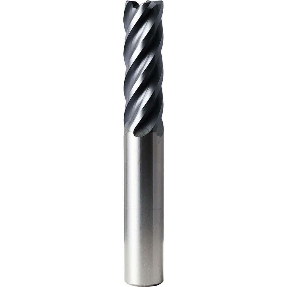 Square End Mill: 1/2" Dia, 1-1/2" LOC, 5 Flute, Solid Carbide