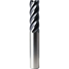 Square End Mill: 1/2" Dia, 1-1/2" LOC, 5 Flute, Solid Carbide